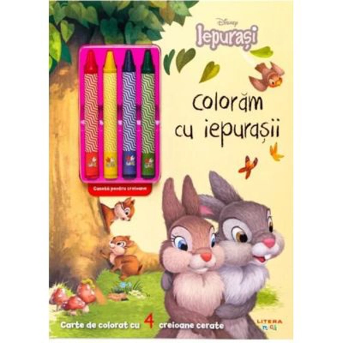 Disney Iepurasi. Coloram cu iepurasii (contine 4 creioane cerate)