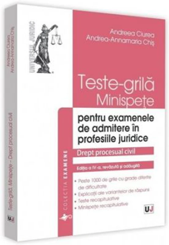 Teste-grila, minispete pentru examenele de admitere in profesiile juridice. Drept procesual civil. Editia a 4-a