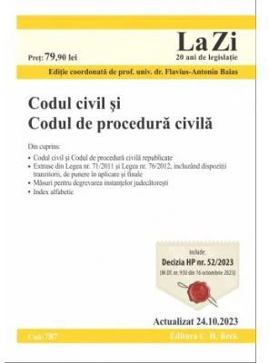 Codul civil si Codul de procedura civila. Actualizat la 24. 10. 2023