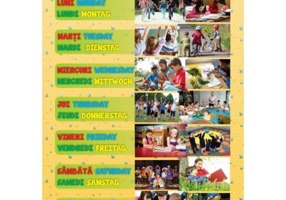 Zilele saptamanii - Plansa educativa