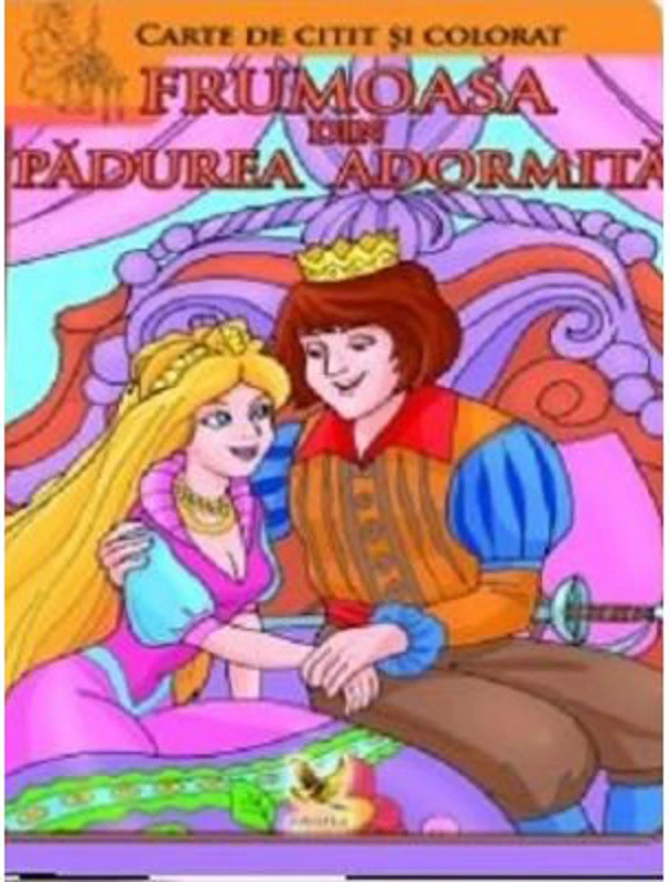 Frumoasa din padurea adormita. Carte de colorat si citit