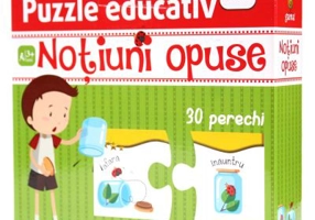 Puzzle educativ. Notiuni opuse