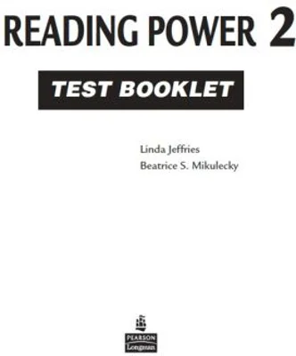 Reading Power 2 Test Booklet - Linda Jeffries