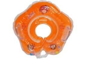 Colac baie gonflabil, pentru bebelusi, portocaliu