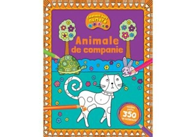 Animale de companie - Coloreaza dupa numere + Abtibilduri