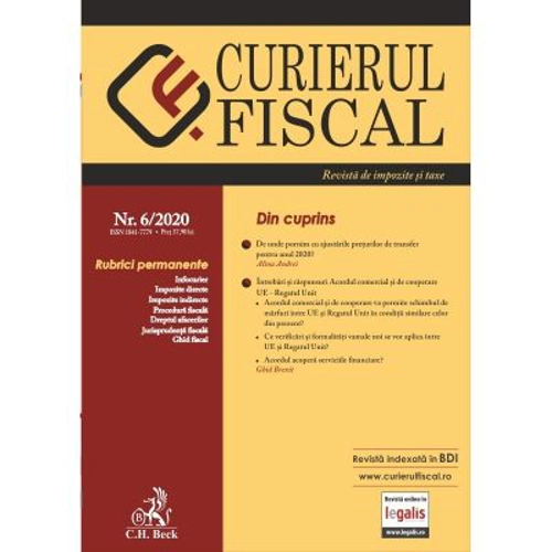 Curierul Fiscal nr. 6/2020