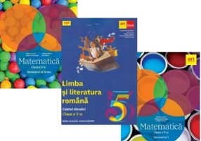 Pachet auxiliare clasa a 5-a. Culegere de Matematica. Clubul Matematicienilor, semestrele 1, 2 si Limba si literatura romana. Caietul elevului - Mariu