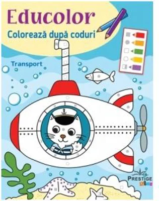 Coloreaza dupa coduri. Transport - Cecile Marbehant