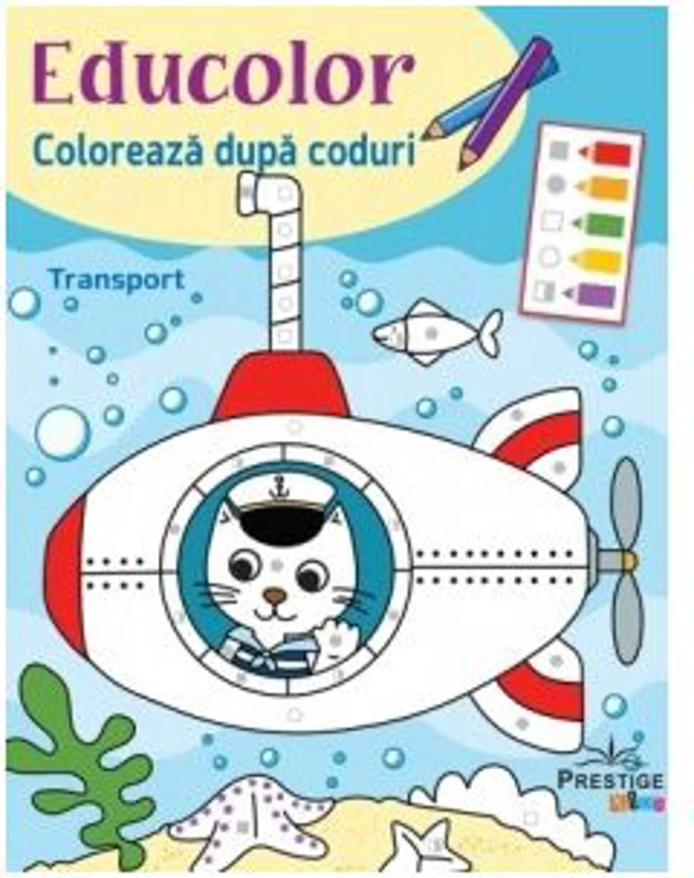 Coloreaza dupa coduri. Transport - Cecile Marbehant