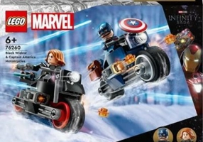 LEGO Marvel Super Heroes. Motocicletele lui Black Widow si Captain America 76260, 130 piese