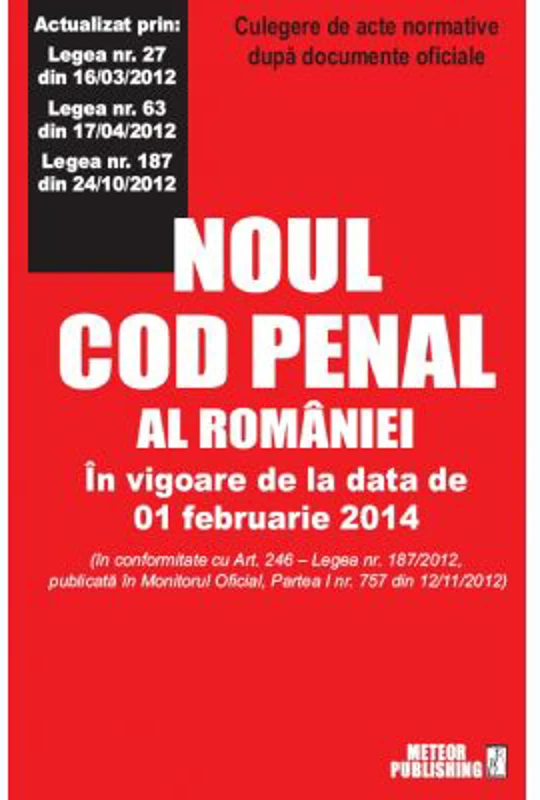 Noul cod penal al Romaniei