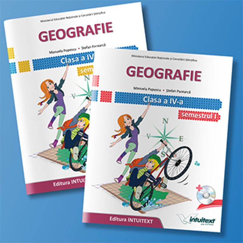 Geografie. Manual pentru clasa a 4-a, semestrul 1 si semestrul 2. Contine editia digitala - Stefan Pacearca
