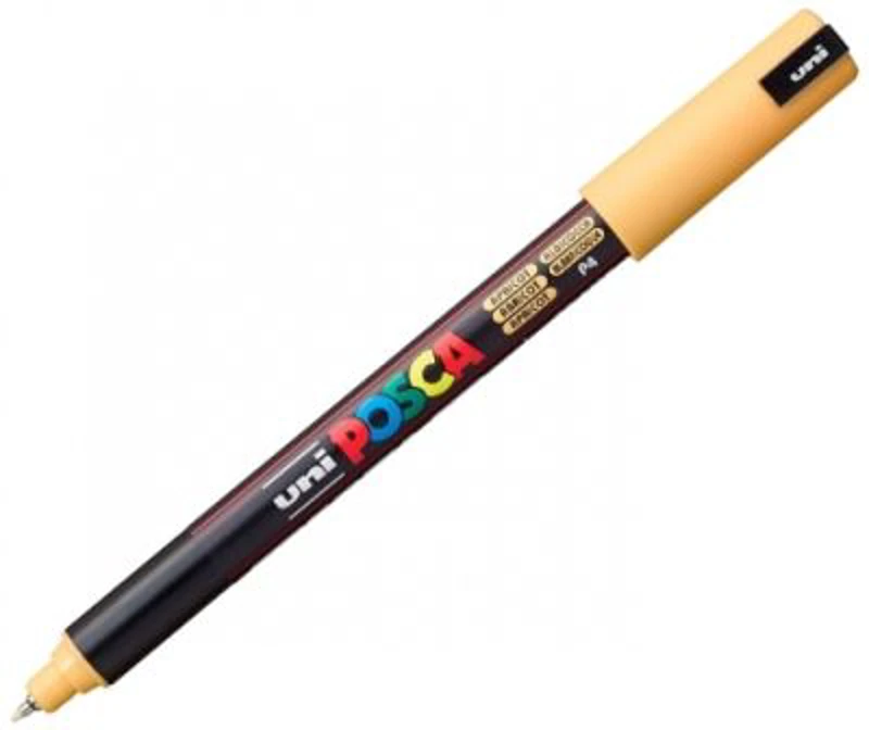 Marker UNI PC-1MR 0. 7 mm, varf metalic fin, portocaliu caisa, Posca (M1264)