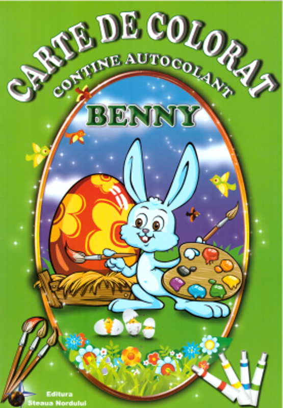Carte de colorat. Benny. Contine autocolant
