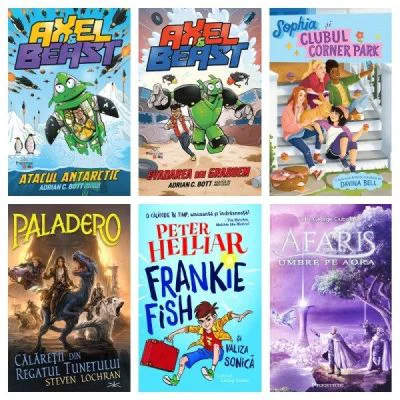 Pachet format din 6 titluri Axel &amp; Beast. Atacul antarctic, Evadarea din Grabbem, Sophia si Clubul Corner Park - Peter Helliar, Adrian C. Bott