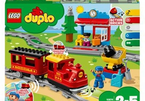 LEGO DUPLO Tren cu aburi 10874, 59 piese