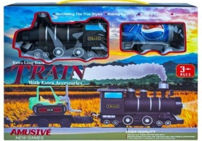 Tren cu baterii + sina, 130 cm