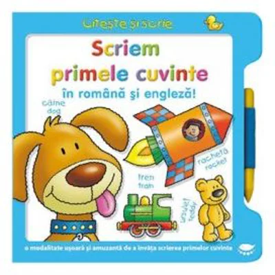 Scriem primele cuvinte in romana si engleza