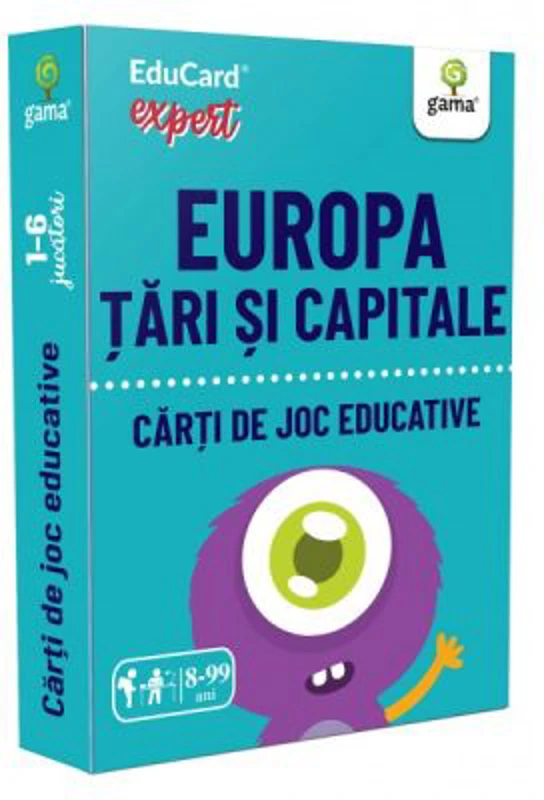 Europa. Tari si capitale. EduCard expert. Carti de joc educative