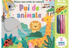 Prima mea carte de colorat. Pui de animale