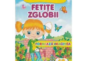 Formeaza imaginea. Fetite zglobii + 62 autocolante
