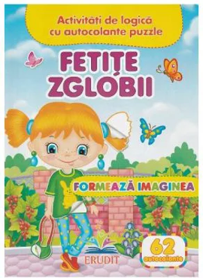 Formeaza imaginea. Fetite zglobii + 62 autocolante