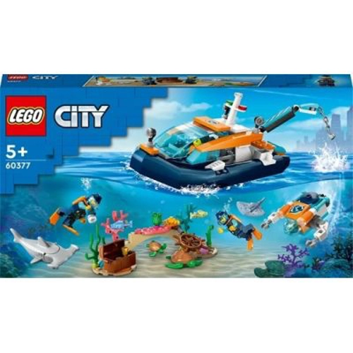 LEGO City. Barca pentru scufundari de explorare 60377, 182 piese