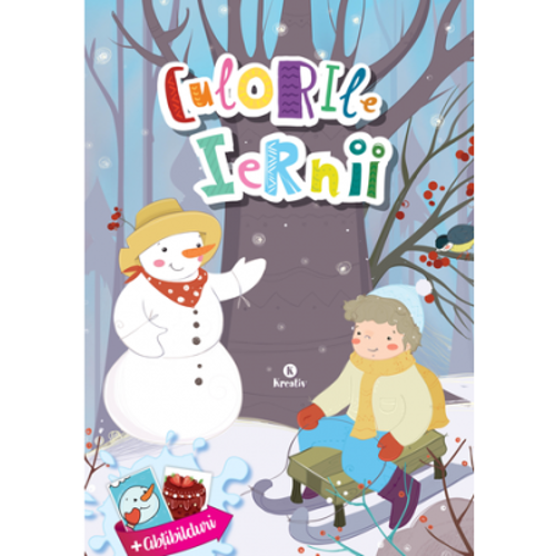 Culorile Iernii. Carte de colorat cu abtibilduri