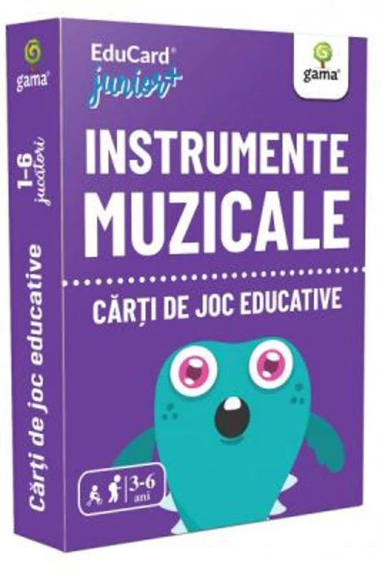 Instrumente muzicale. EduCard Junior plus. Carti de joc educative