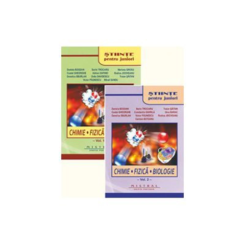 Stiinte pentru juniori, Set doua volume, Chimie, Fizica, Biologie (Olimpiada de Stiinte pentru Juniori ) Editia 3-a