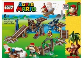 LEGO Super Mario. Set de extindere Plimbarea cu vagonetul minier a lui Diddy Kong 71425, 1157 piese