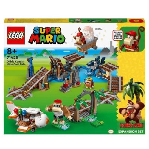 LEGO Super Mario. Set de extindere Plimbarea cu vagonetul minier a lui Diddy Kong 71425, 1157 piese