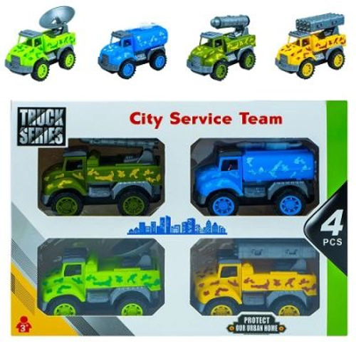 Masinute armata frictiune, 4 buc./ set