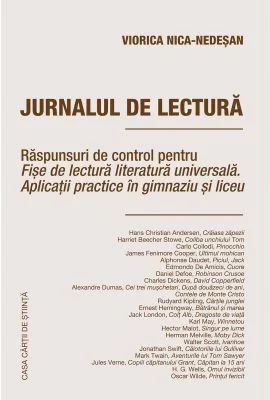 Jurnalul de lectura. Raspunsuri de control pentru Fise de lectura literatura universala. Aplicatii practice in gimnaziu