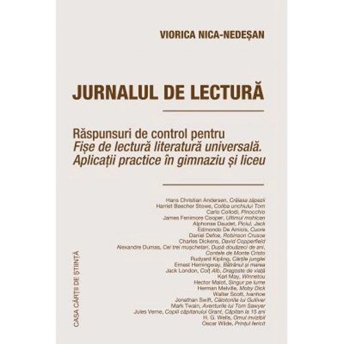 Jurnalul de lectura. Raspunsuri de control pentru Fise de lectura literatura universala. Aplicatii practice in gimnaziu