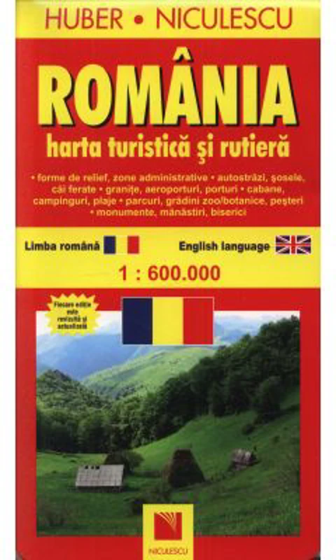 Romania. Harta turistica si rutiera (Huber Kartographie)