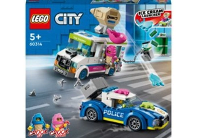 LEGO City. Politia in urmarirea furgonetei cu inghetata 60314, 317 de piese