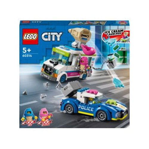 LEGO City. Politia in urmarirea furgonetei cu inghetata 60314, 317 de piese