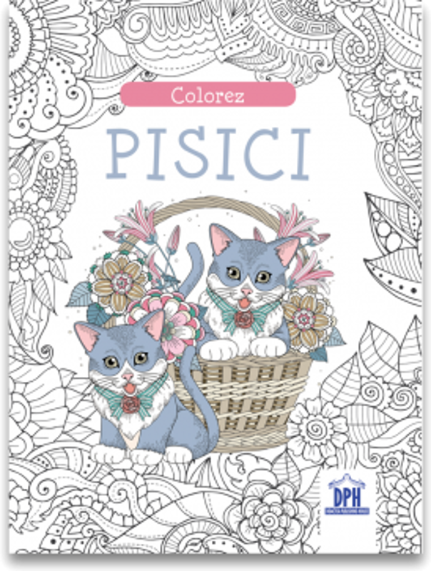 Colorez pisici - Carte de colorat