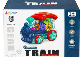 Locomotiva, carcasa transparenta, cu lumina si sunete