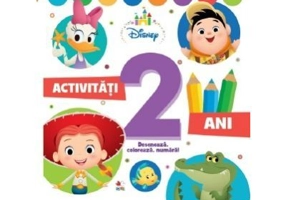 Disney. Activitati 2 ani. Deseneaza, coloreaza, numara