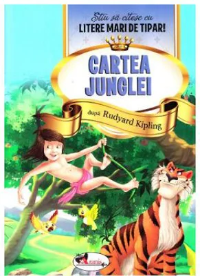 Cartea Junglei - Stiu sa citesc cu litere mari de tipar