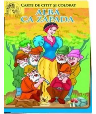 Alba ca Zapada. Carte de colorat si citit