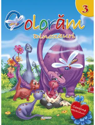 Coloram 3. Dinozauri - Contine abtibilduri
