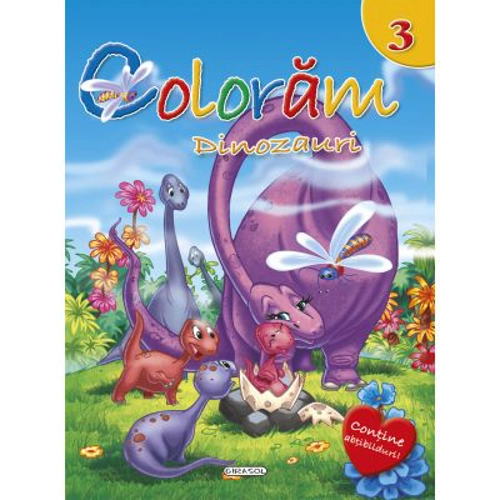 Coloram 3. Dinozauri - Contine abtibilduri