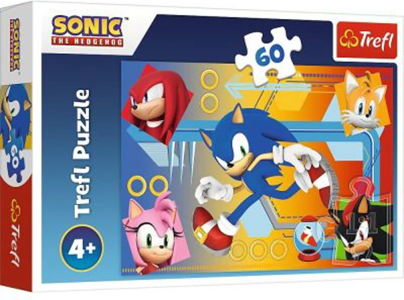 Puzzle 60 Sonic in actiune, Trefl