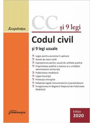 Codul civil si 9 legi uzuale. Actualizat 14 ianuarie 2020