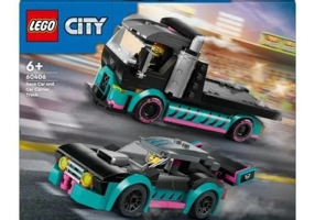 LEGO City. Masina de curse si camion transportator 60406, 328 piese