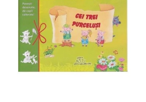 Povesti desenate, de copii colorate. Cei trei purcelusi