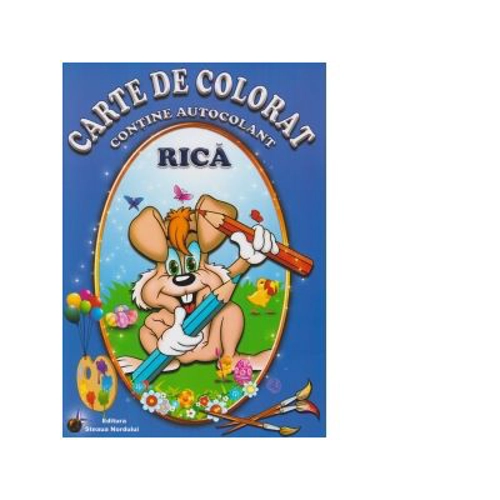 Carte de colorat - Rica (contine autocolant)